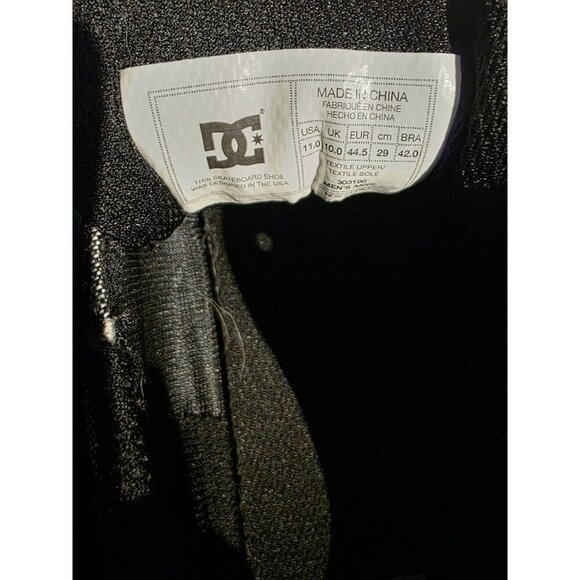 DC Mens Anvil TX SE Canvas Sneaker Black Dark Grey White ADYS300036 Size 11 - Picture 7 of 7